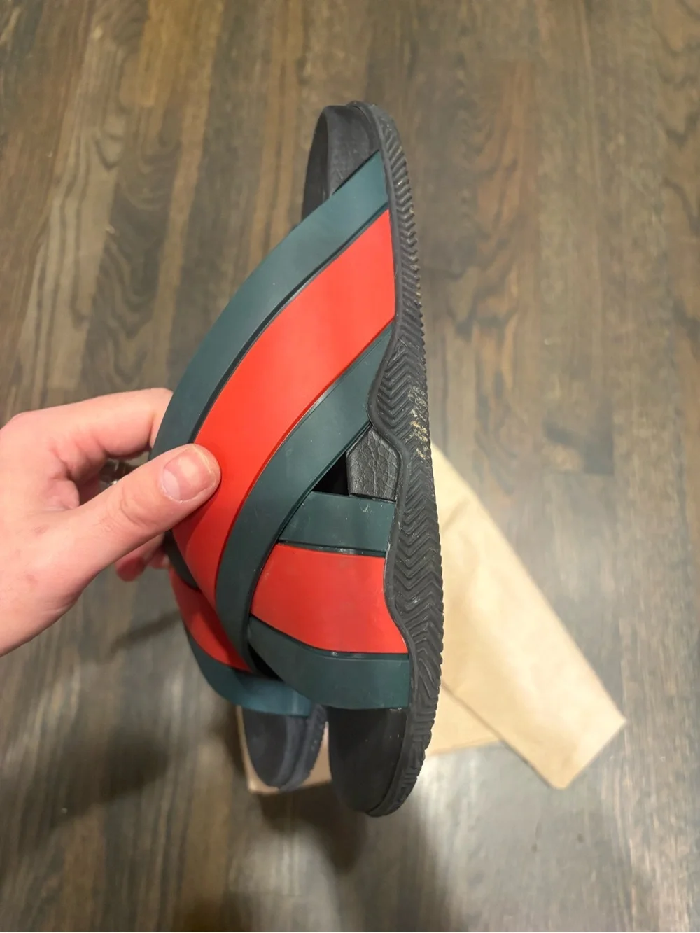 Gucci web flip flop pool Sandals size 9 us 10 Italy AS Is slides